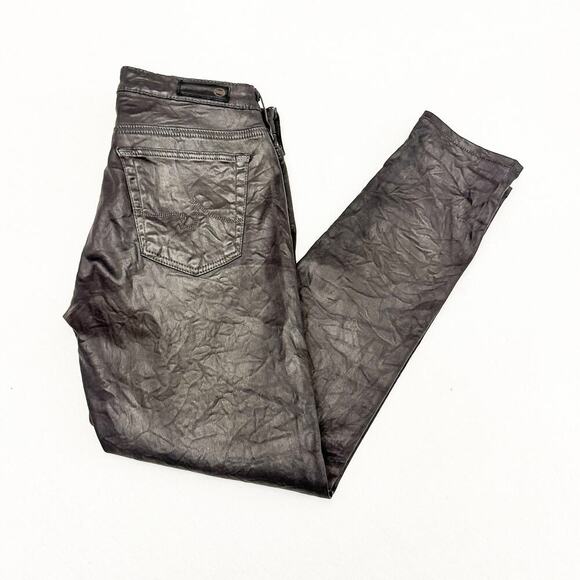 AG The Legging Ankle Super Skinny Ankle Dark Gray Coated Pants Size 27 - Picture 8 of 8